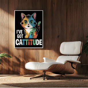 Poster Na moda Cat's Confident Stance