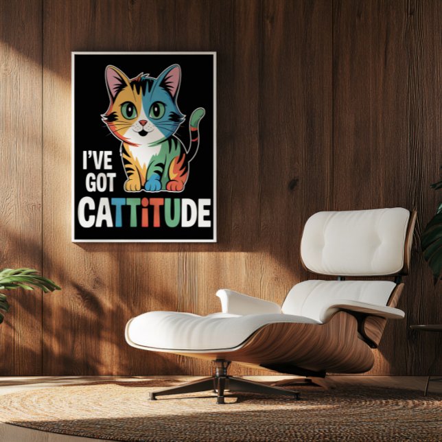 Poster Na moda Cat's Confident Stance (Criador carregado)