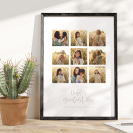 Poster Na moda de multifoto elegante com Mãe maior