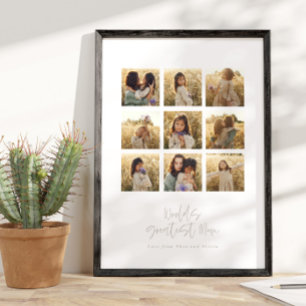 Poster Na moda de multifoto elegante com Mãe maior