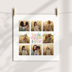 Poster Na moda de multifoto elegante com Mãe maior