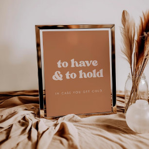 Poster Na moda marrom para ter e para segurar o cobertor