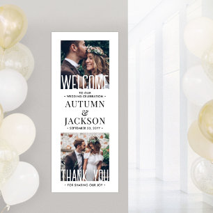 Poster Na moda Mínimo 2 Foto de Boas-vindas do Casamento