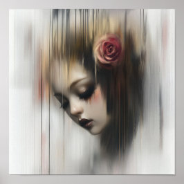 Poster Na moda moderna, elegante Abstrato linda mulher