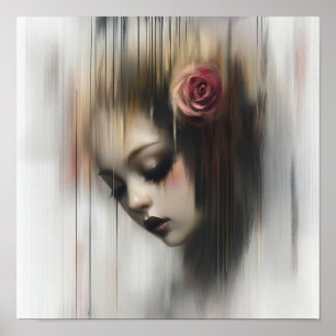 Poster Na moda moderna, elegante Abstrato linda mulher