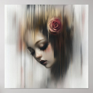 Poster Na moda moderna, elegante Abstrato linda mulher