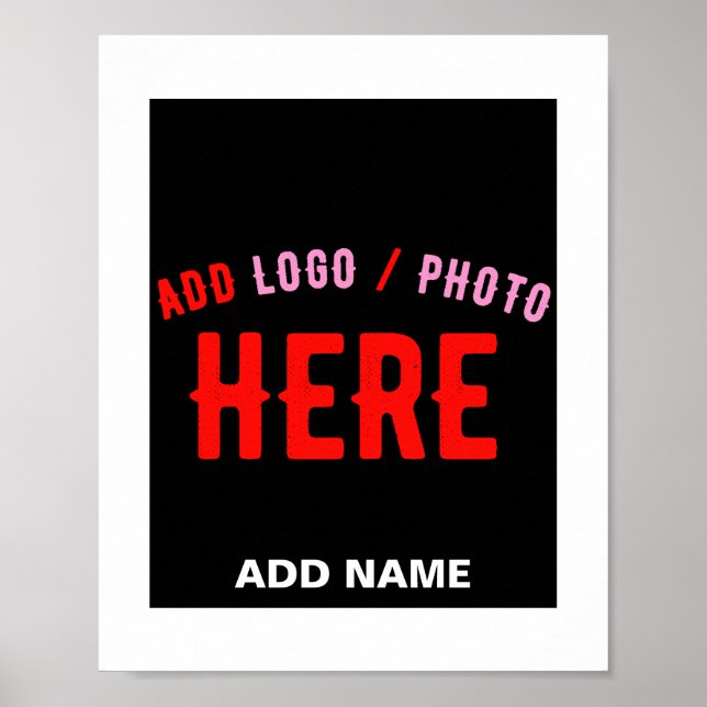 POSTER NA MODA MODERNO PERSONALIZÁVEL NEGRO VERIFICADO CO (Frente)