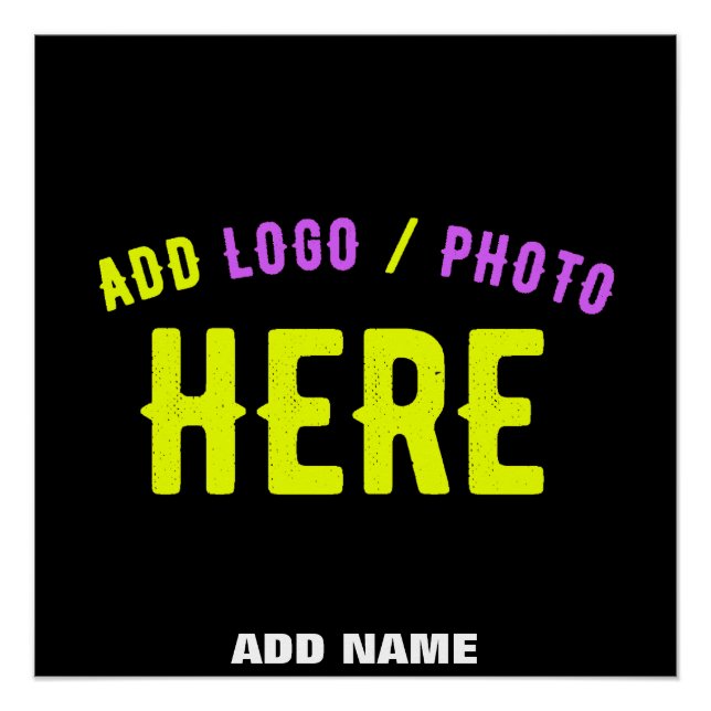 PÓSTER NA MODA MODERNO PERSONALIZÁVEL NEGRO VERIFICADO CO (Frente)