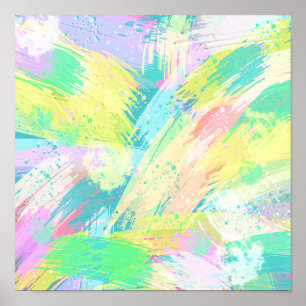 Poster Na moda Pale Pastel Colors Abstrato
