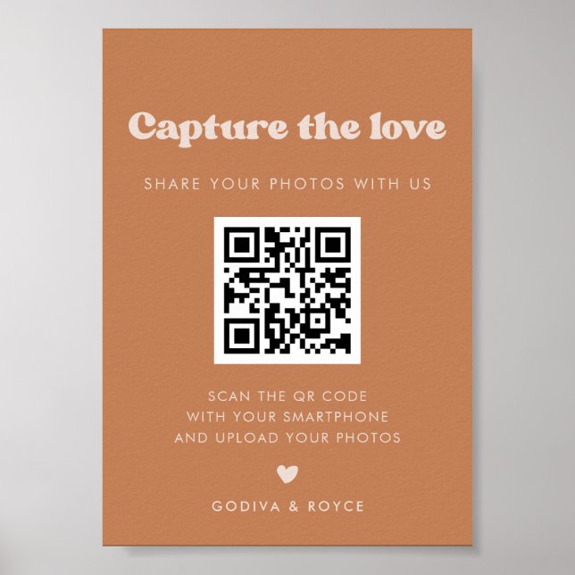 Poster Na moda retro Açúcar Marrom Capturar o sinal de am (Frente)