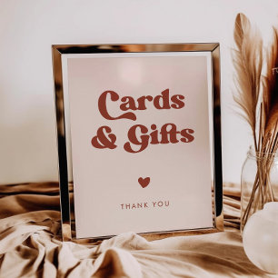 Poster Na moda retro Sinal Pink Cards & Gifts Pink