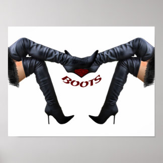 Póster Na moda Stiletto Boot Art