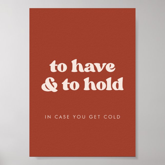 Poster Na moda Terracotta para ter e segurar cobertor (Frente)