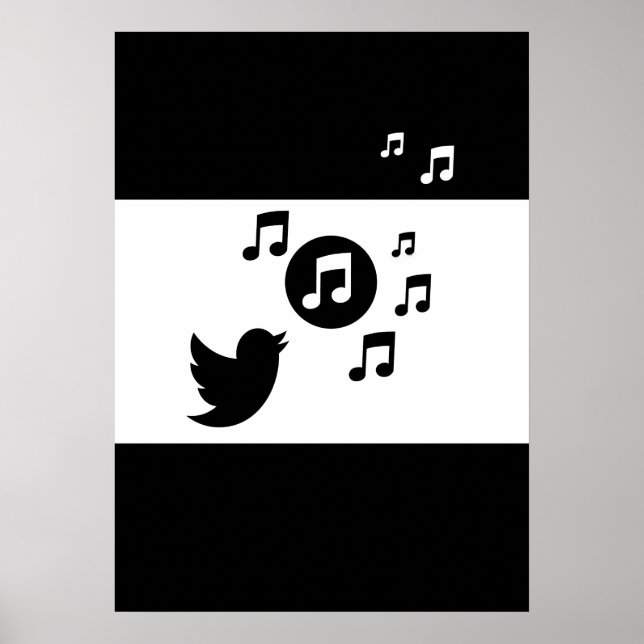 Póster Na moda Tongbird Black and White (Frente)