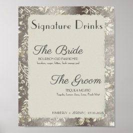 Poster Na moda Vintage Pewter Signature Drinks