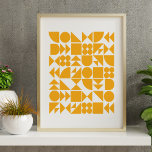 Poster Na moda Yellow Modern Geométrico Shapes Design<br><div class="desc">Na moda Yellow Modern Geométrico Shapes Design Poster</div>