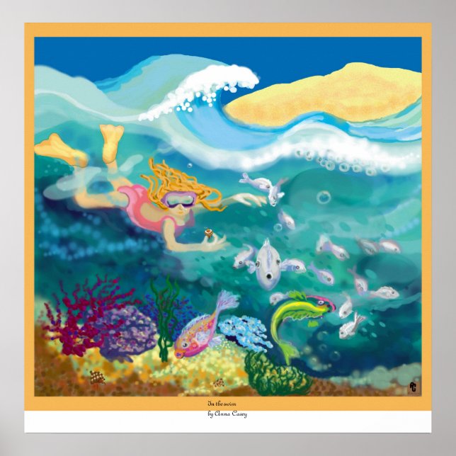 Póster Na natação (Frente)