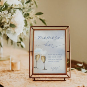 Poster Na nuvem 9 Chá de fraldas - Sinal de Bar Momosa