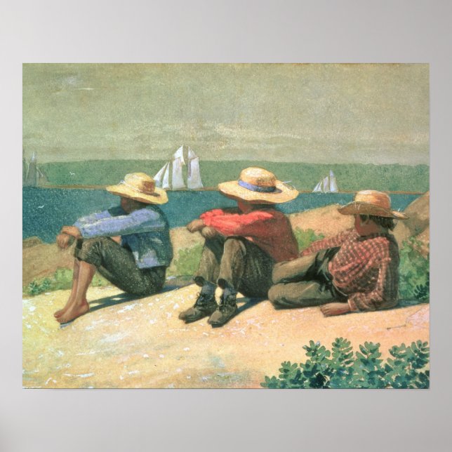 Poster Na praia, 1875 (c/c) (Frente)