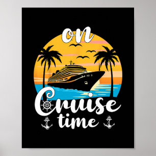 Poster Na Praia do Tempo de Cruzeiro Férias de Verão Corr