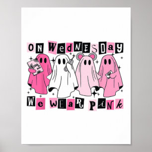Poster Na quarta-feira, Vestimos o dia das bruxas cor-de-