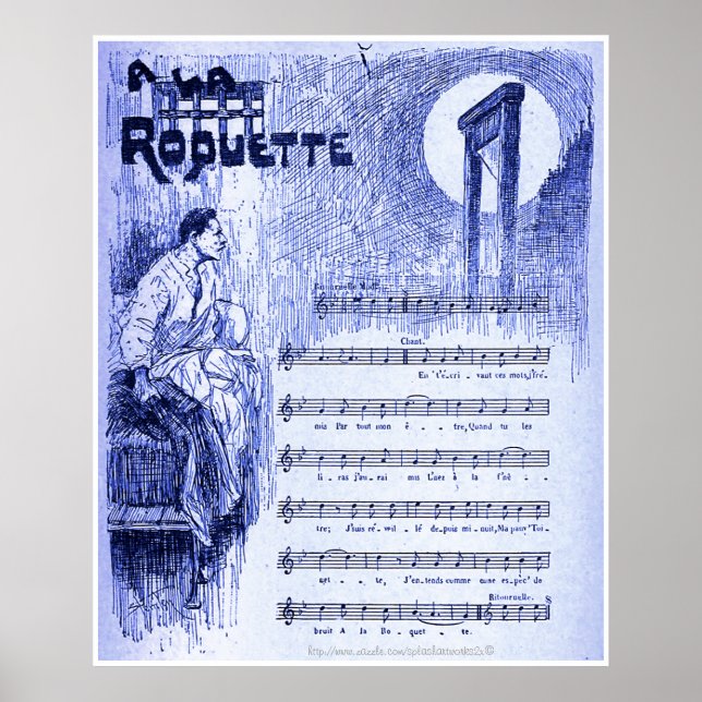 Poster "Na rua - música de Aristide Bruant, Paris 18 (Frente)