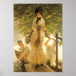 Póster Na Tamisa por James Tissot, realismo do vintage