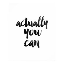 "Na Verdade Você Pode" Pincel Motivacional Poste