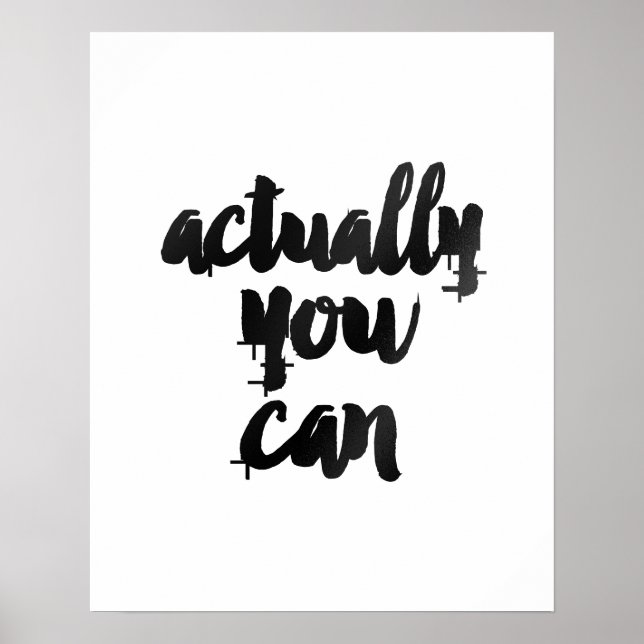 Poster "Na Verdade Você Pode" Pincel Motivacional Poste (Frente)