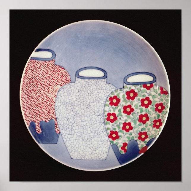 Póster Nabeshima Dish, Período Edo (Frente)