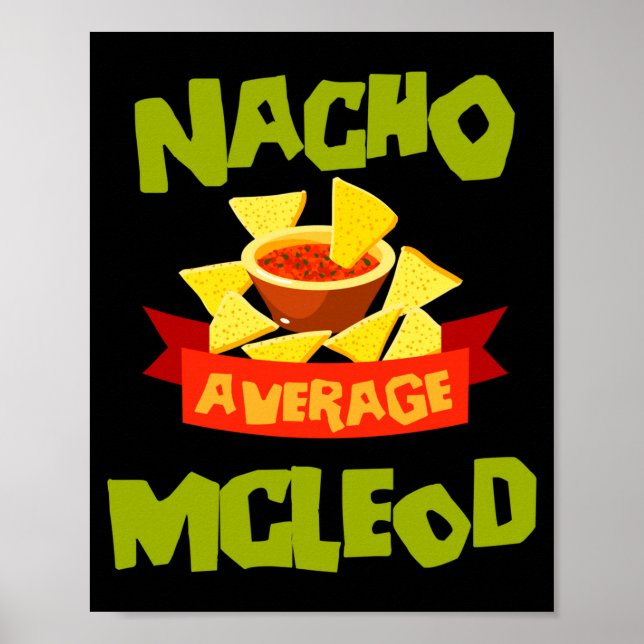 Poster Nacho apelido de aniversário engraçado mcleod (Frente)