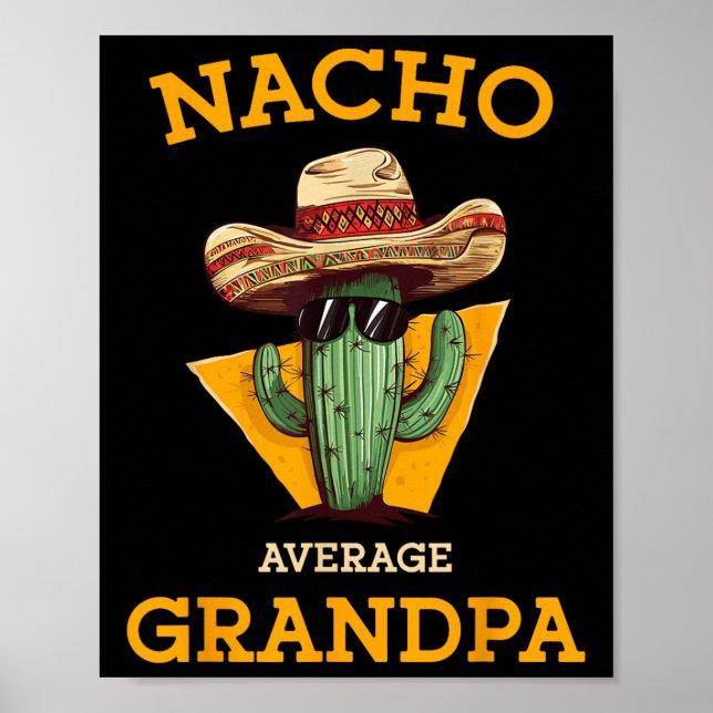 Poster Nacho Média Avô Engraçado Papá Mexicano Cinco De (Frente)