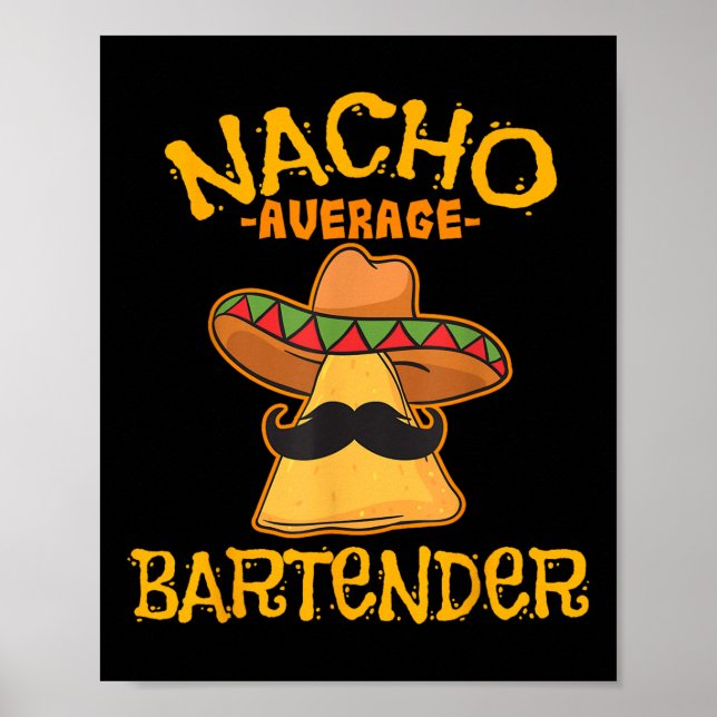 Poster Nacho Média Bartender Cinco De Mayo Fiesta (Frente)