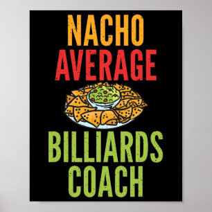Poster Nacho Média Billiards Treinador Mexicano Piscina B