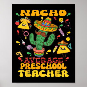 Poster Nacho Média da Pré-Escola Professora Cinco De Mayo