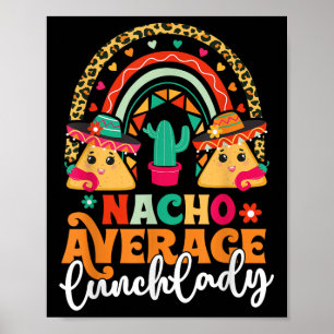 Poster Nacho Média de Almoço Lady Cinco De Mayo México Fi