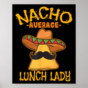 Poster Nacho Média de Almoço Lady Mexicana Cook Cinco De