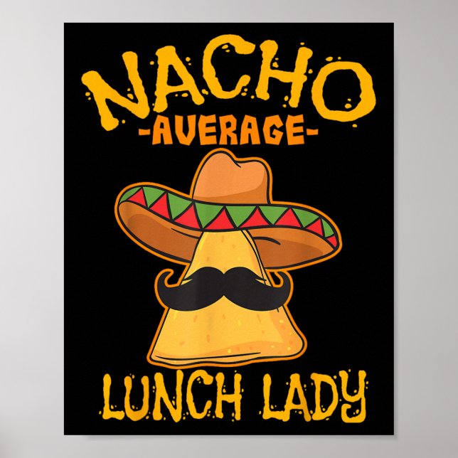 Poster Nacho Média de Almoço Lady Mexicana Cook Cinco De  (Frente)