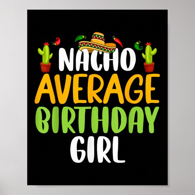Poster Nacho Média de Aniversário Cinco de Mayo Correspon (Frente)