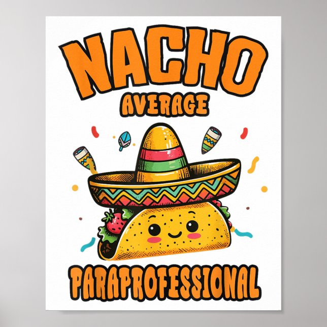 Poster Nacho Média Paraprofissional Cinco De Mayo Engraça (Frente)