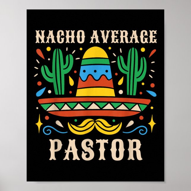 Poster Nacho Média Pastor Engraçado Mexicano Pastor Relig (Frente)