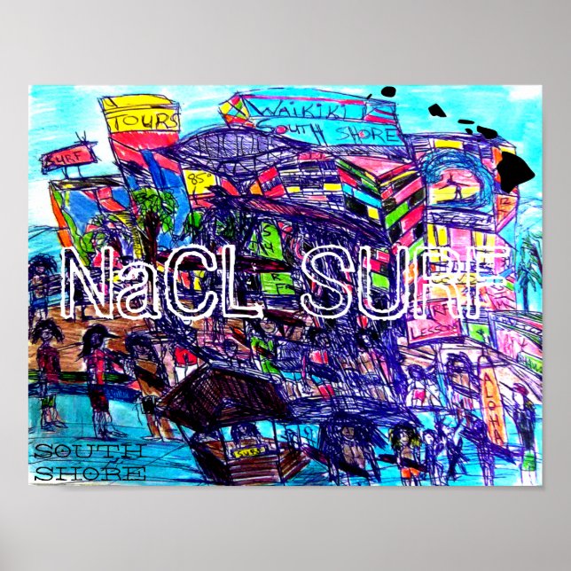 Poster NaCL SURF COSTA SUL WAIKIKI (Frente)