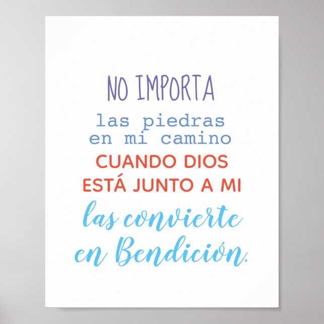 Póster - Nada de "piedras en mi camo..." (Frente)