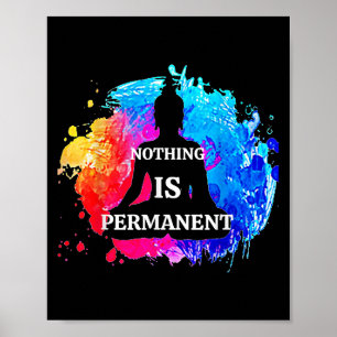 Poster Nada É A Meditação Budista Permanente Qu