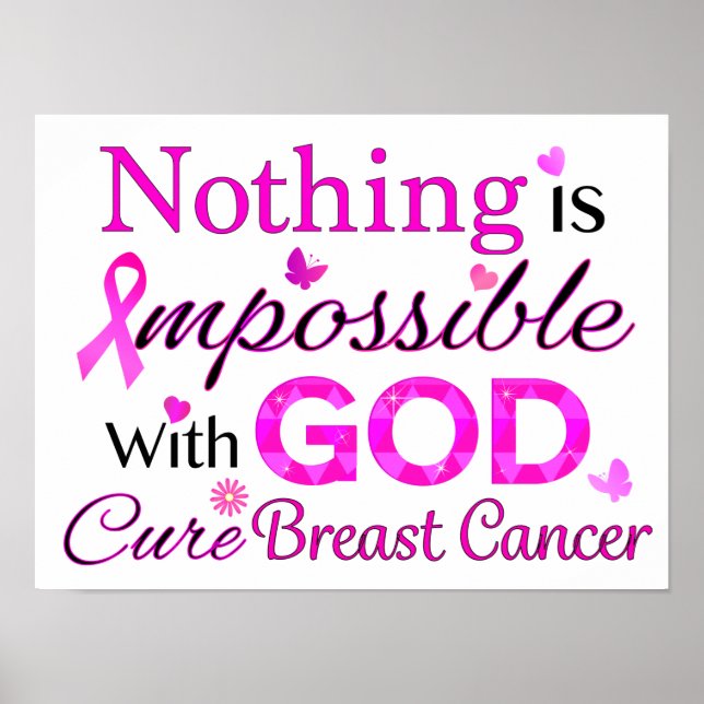 Poster Nada é impossível com DEUS (Frente)