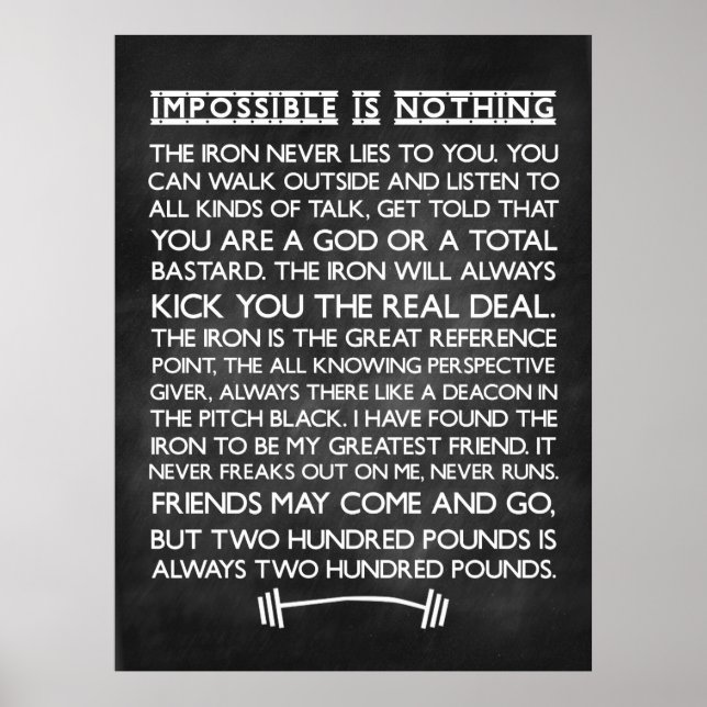 Póster Nada é impossível para o quadro motivacional de Gy (Frente)