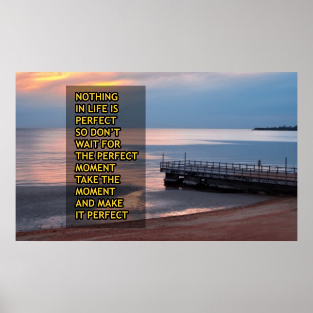 Poster Nada na vida é perfeito (Frente)