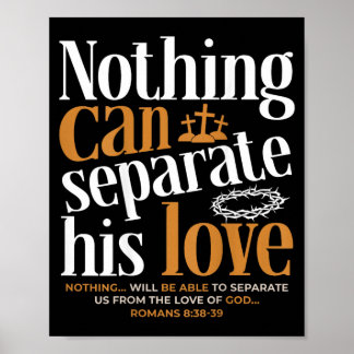 Poster Nada Pode Separar o Amor Romanos 8_38-39 Cristão