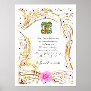 PÓSTER NADA TE PERTURBE - CARTAZ DE ORAÇÃO