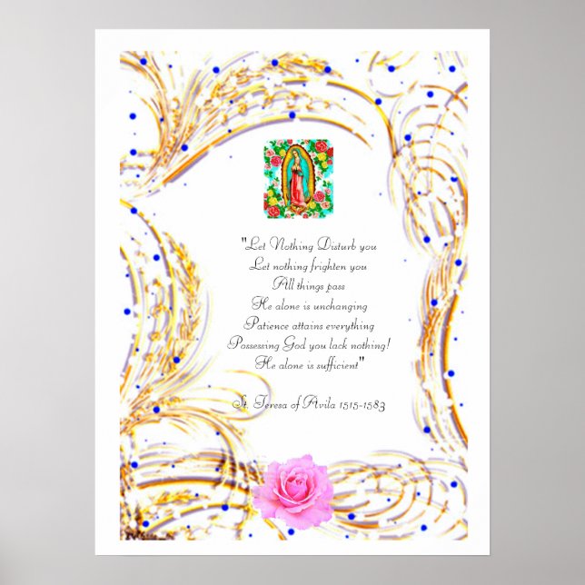 PÓSTER NADA TE PERTURBE - CARTAZ DE ORAÇÃO (Frente)